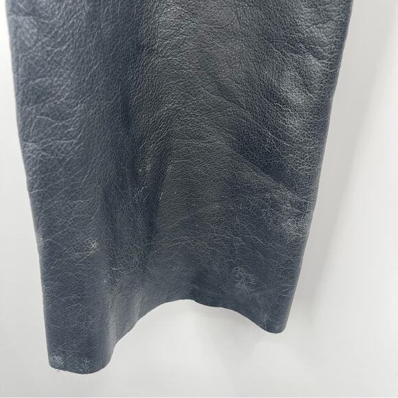 MOB Hand-tooled Leather Chaps Biker Black Horse Riding Size Extra Large USA Made - Picture 8 of 15